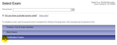 register for pearson vue exam.